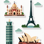Global Landmarks - Sticker Sheet v2